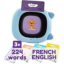 Le Français CDセット 16枚 教材付き Amazon.com: ZEENKIND French & English Talking Flash Cards