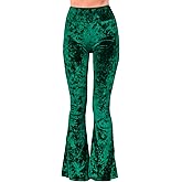 Daisy Del Sol Crushed Velvet High Waisted Comfy Soft Stretch 70s Yoga Loungewear Bell Bottom Flare Pants
