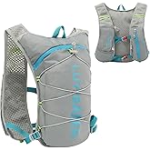 Azarxis Hydration Backpack 5L Running Vest Lightweight Breathable Water Daypack for Women Men Trail Race Marathon Jogging Hiking Climbing Camping Biking (Grey - Only Backpack)