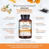 PH PROWISE Organic Turmeric Capsules 1440mg 120 Veggie Pills Black Pepper Ginger view 5