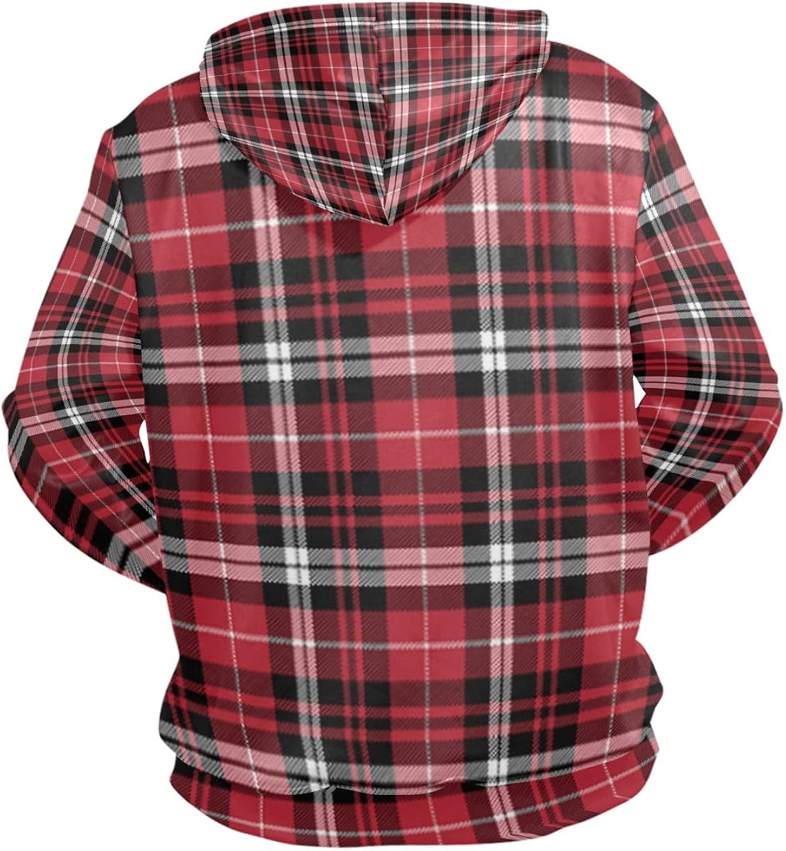 black and red plaid hoodie
