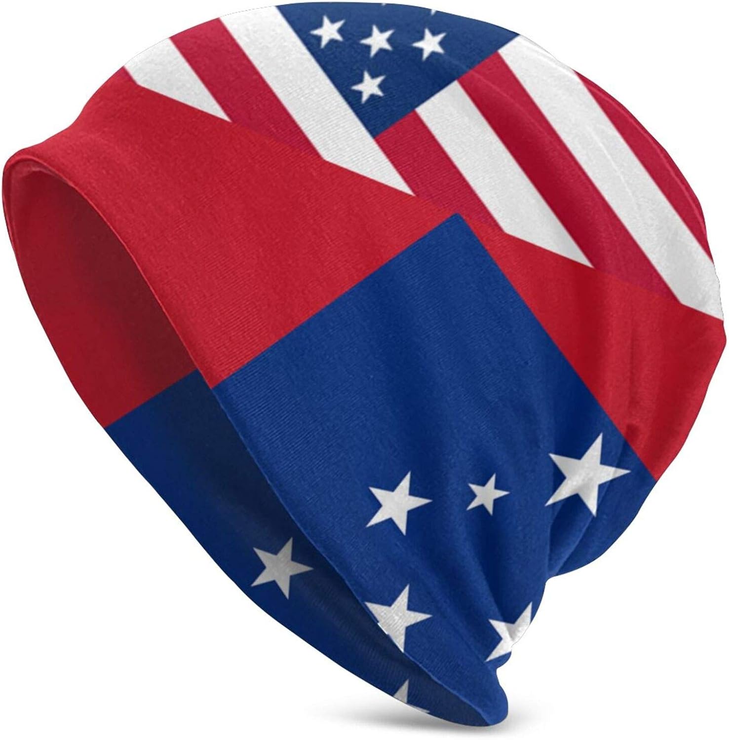 N/A/ Samoa and American Flag Adult Men's Knit Hat, Beanie Hat Unisex