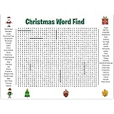 2025 New Christmas Word Search Poster – Giant 36"x24" Wall Game, Large-Size Word Search, Holiday Activity Giant Activity Poster for Families (Christmas)