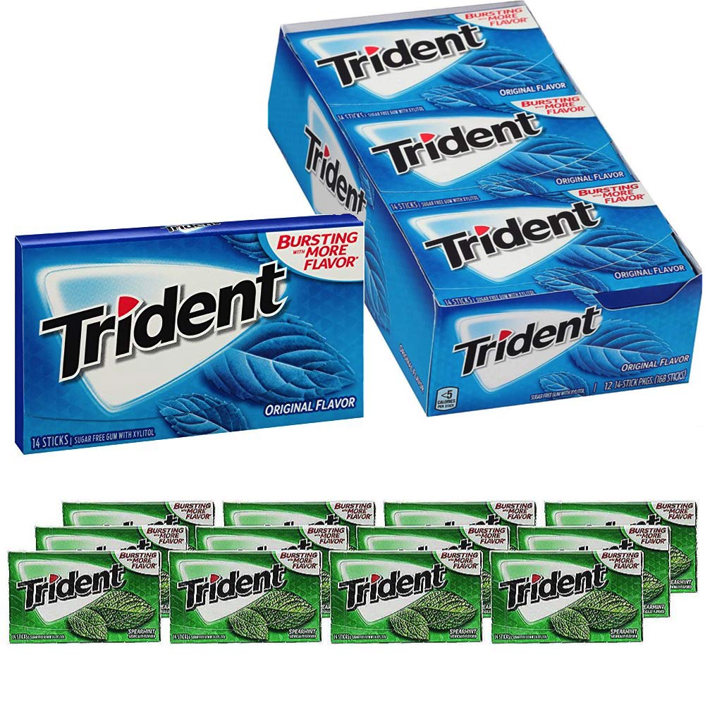 Trident Gum Kit Original (168 Count) & Spearmint (168