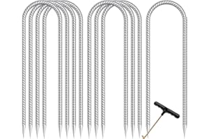 UROVIBOSCR Trampoline Stakes Trampoline Anchors High Wind Heavy Duty Trampoline Accessories Galvanized Steel Set of 8 for Trampolines