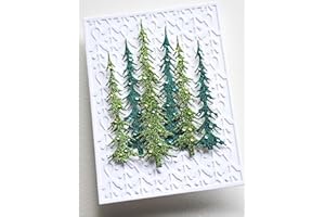 Mvchifay Cutting Dies Metal Stencils Scrapbooking Tool DIY Craft Carbon Steel Embossing Template for Paper Card Making (Trees-Christmas Pine 11.7x11.8cm)