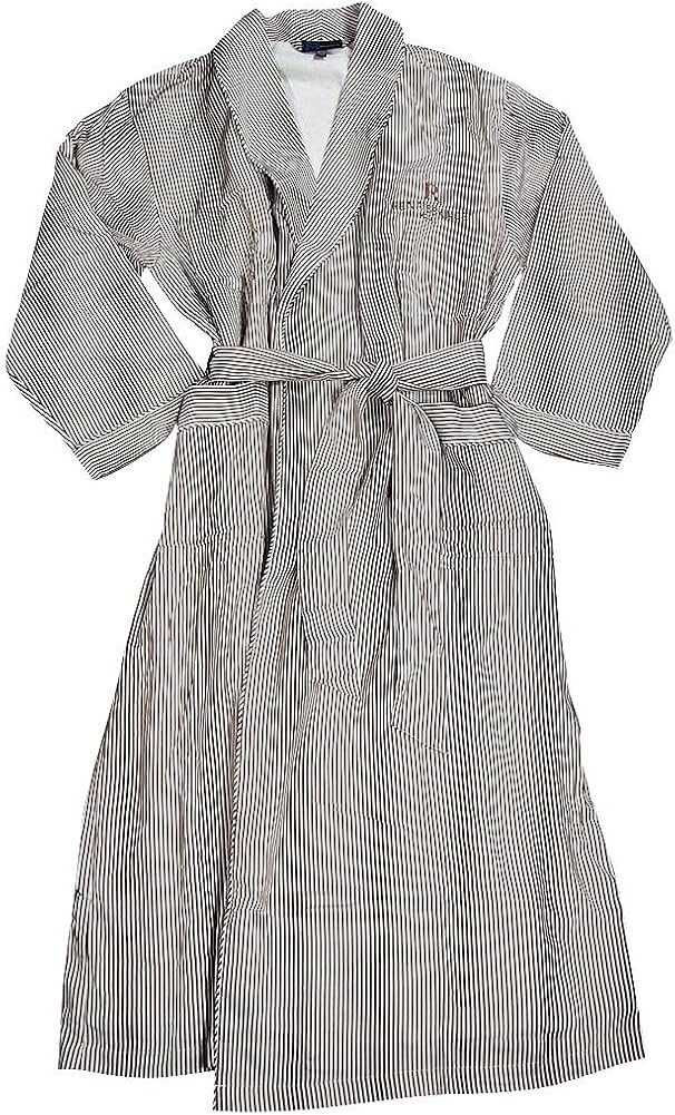 mens striped bathrobe