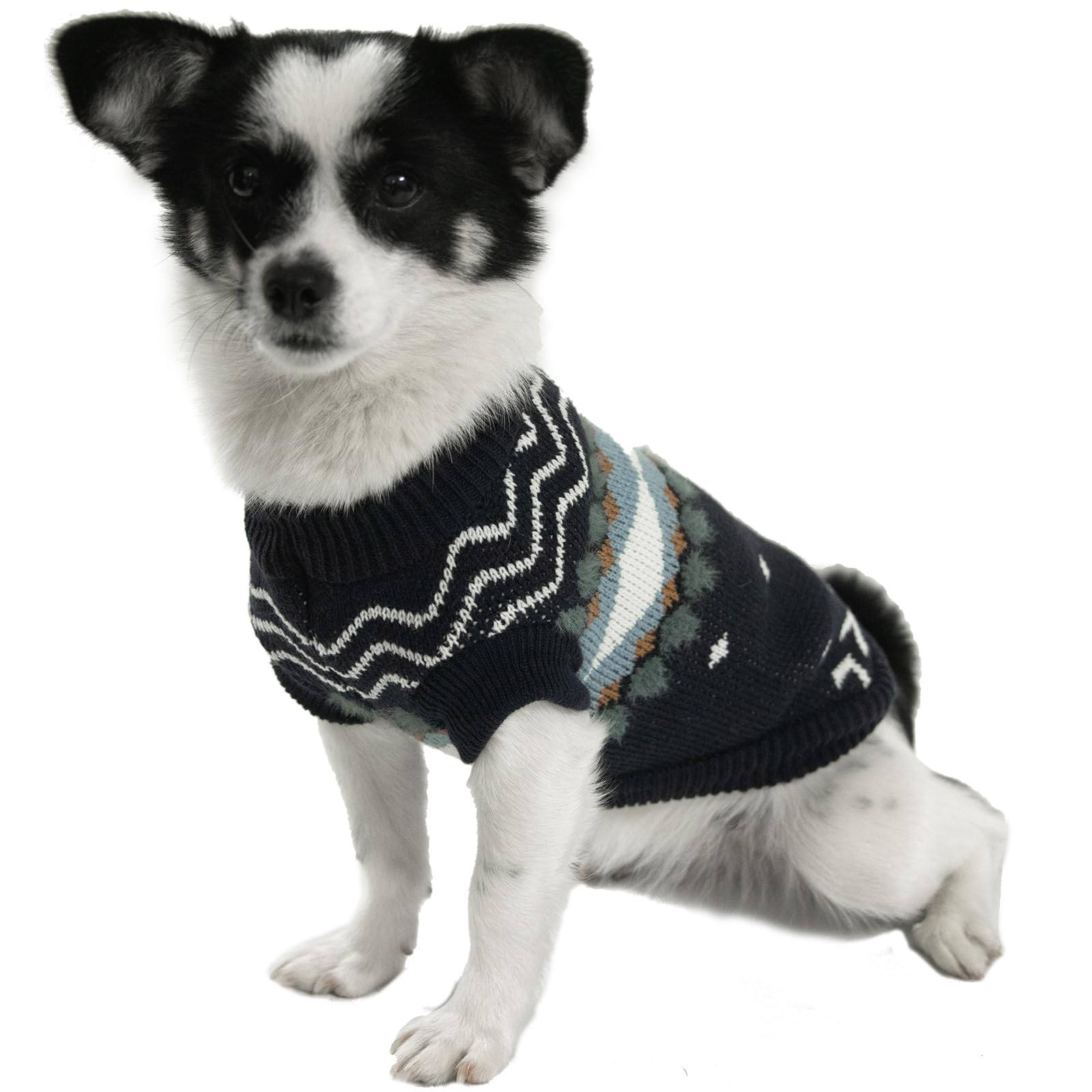 LiebeDD Dog Jumper for Puppy to Large Dogs, Soft Knitted Fleece Jumper, Cute Christmas Outfit, Navy Blue, S