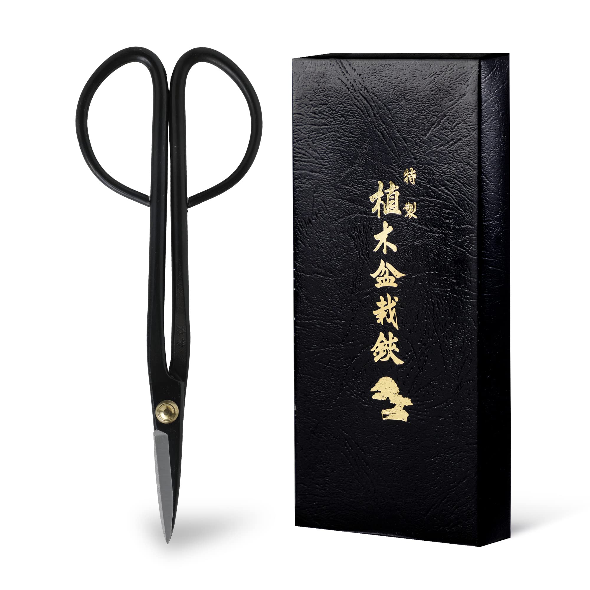 Wazakura Twig Bonsai Scissors – 180mm (7") Handcrafted Pruning Shears for Bonsai, Branch Trimming & Detailed Garden Work, Black, Made in Japan