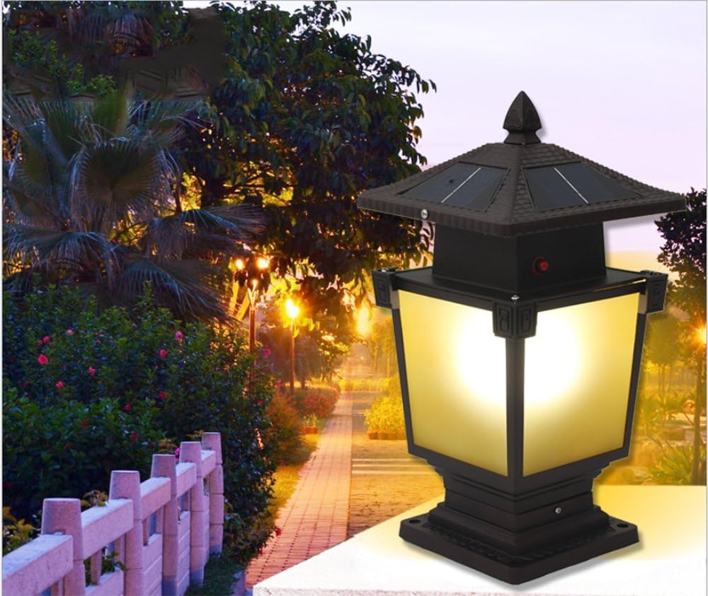 Solar Lights Garden LED Aluminium & # xFF0 °C; Acrylic Landscape/Outdoor/Outdoor Energy Efficient Eco-Friendly Waterproof Barrier Fence Mood Lamp Yellow & # xFF08; IP65 & # xFF09, [Energy Class A+++]