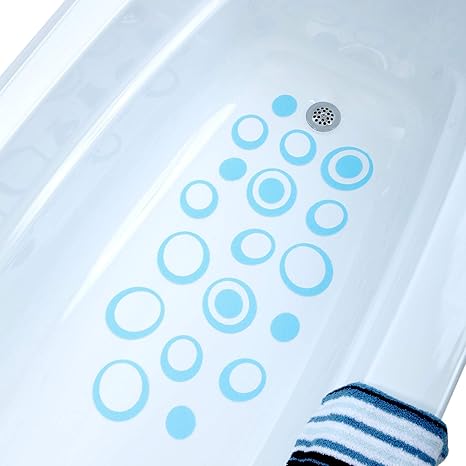 Amazon.com: SlipX Solutions Adhesive Oval Safety Treads Add Non-Slip Traction to Tubs, Showers & Other Slippery Spots - Design Your Own Pattern (21 Pieces, Reliable Grip, Blue): Home & Kitchen