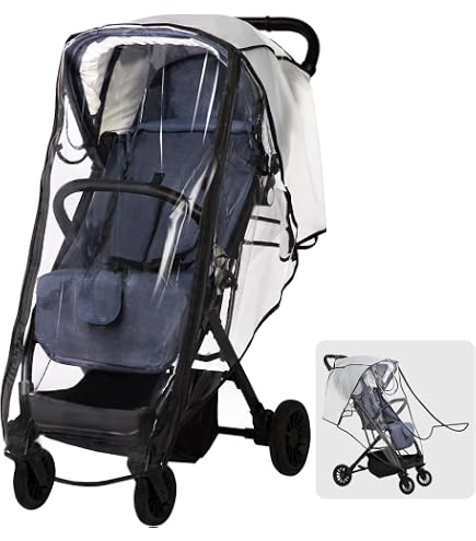 Housse De Pluie Universelle Pour Poussette Cybex Priam, Mios Et Balios – Transparent EVA, Anti-Vent Et Imperméable Avec Ventilation