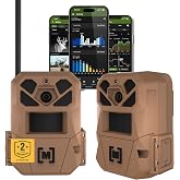 Moultrie Edge 3 Cellular Trail Camera - 2-Pack, 40MP, 0.5s Trigger | Scout from Anywhere, HD photos via Mobile app, 1080p video, multi-carrier, low-glow flash, GPS, Two Pack