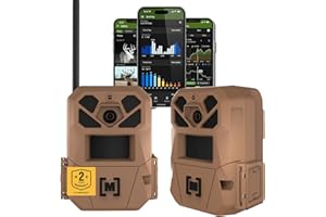 Moultrie Edge 3 Cellular Trail Camera - 2 Pack - 40MP HD Photo Capture - 1080p Low-Glow Flash - GPS - Multi-Carrier Auto-Connect - Built-in Memory - 0.5s Trigger Speed - AI Buck Detection