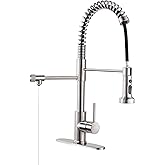 PAKING Kitchen Sink Faucet, Pull-Down Water Filtration Faucet, Bar Filter, Brushed Nickel, Stainless Steel, PB1017
