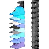 Hat Organizer for Baseball Caps, Hat Rack for Wall with Strong Adhesive Hold up to 10 Hats, Hat Hanger Holder Display for Doo