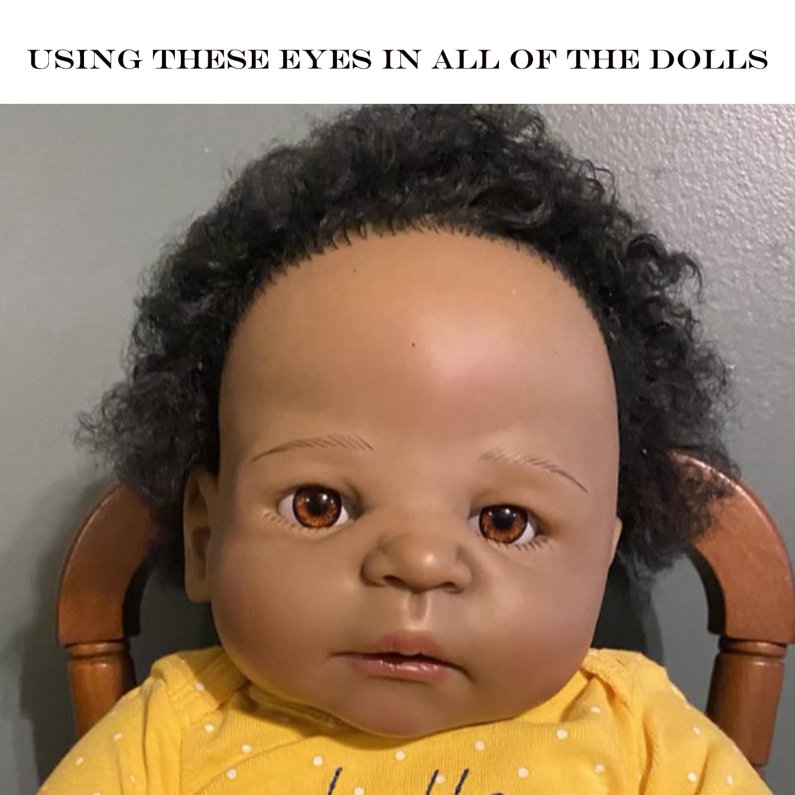 8 Pairs of 4 Colors 22mm Half Round Realistic Acrylic Eyes for Halloween Props, Masks, Dolls or Bears Craft Plastic Eyeballs (22mm)