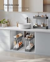Songmics 4-Tier Storage Trolley with Wheels Dove Grey KSC008G01 14.4x42x86 cm view 5