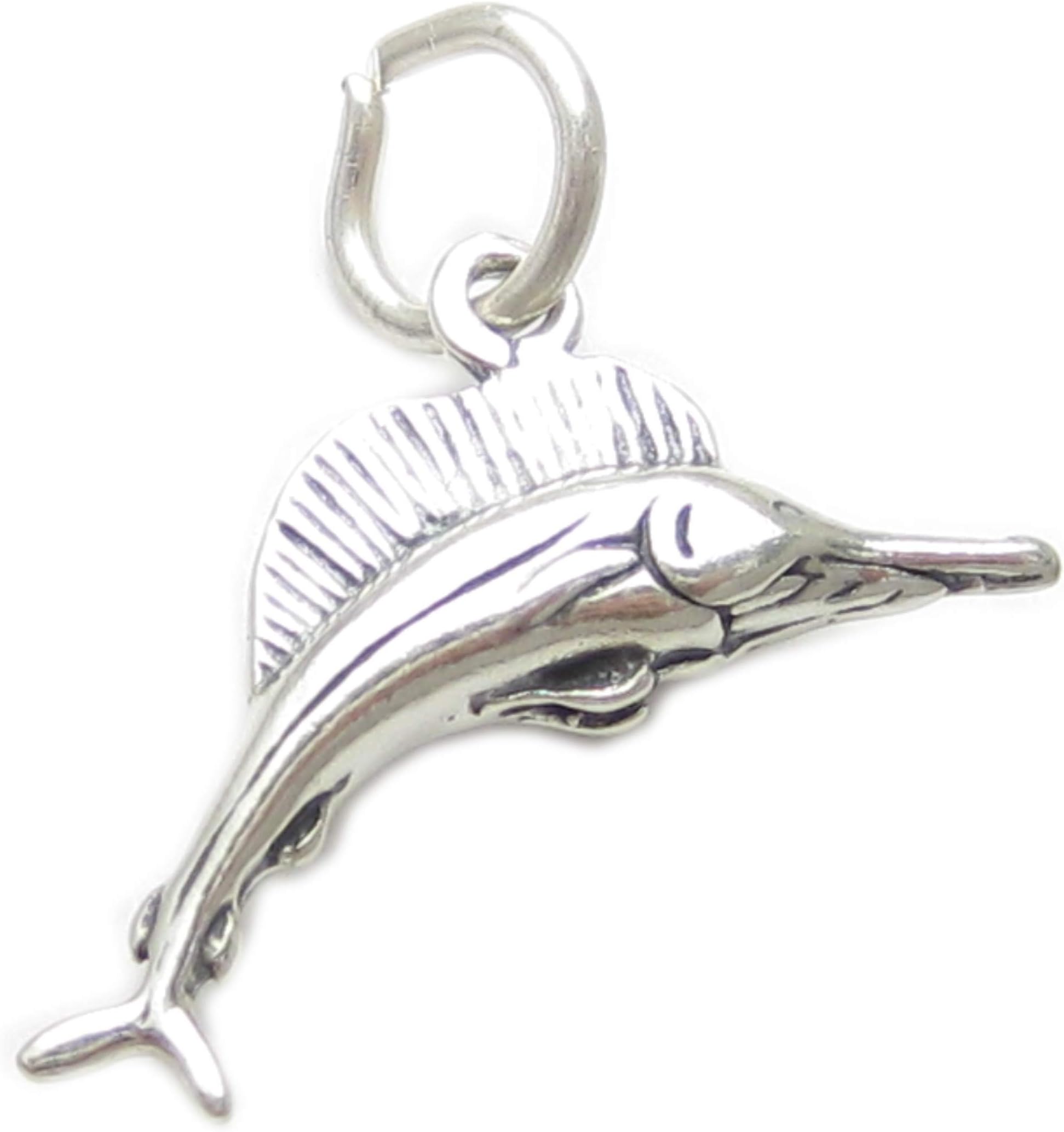 Sail Fish sterling silver charm .925 x 1 Fishing and Sailfish charms