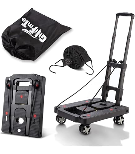Jual Folding Hand Truck, 120lbs Heavy Duty 4-Wheel Solid Construction - View #5