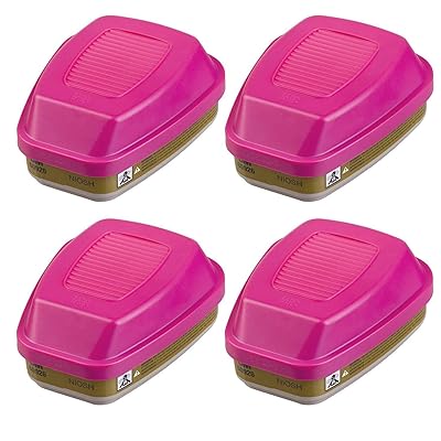 3M Multi Gas/Vapor Cartridge/Filter 60926, P100 Respiratory Protection (Pack of 4)
