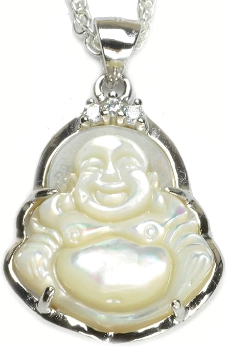 mother of pearl silver necklace