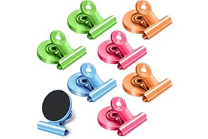 JTIEO 8Pack Refrigerator Magnets Magnetic Clips Fridge Magnets-Scratch Free Heavy Duty Magnetic Clips Perfect for Classroom, Teacher,Locker, Note List Photo Displays Must Haves(Colorful)