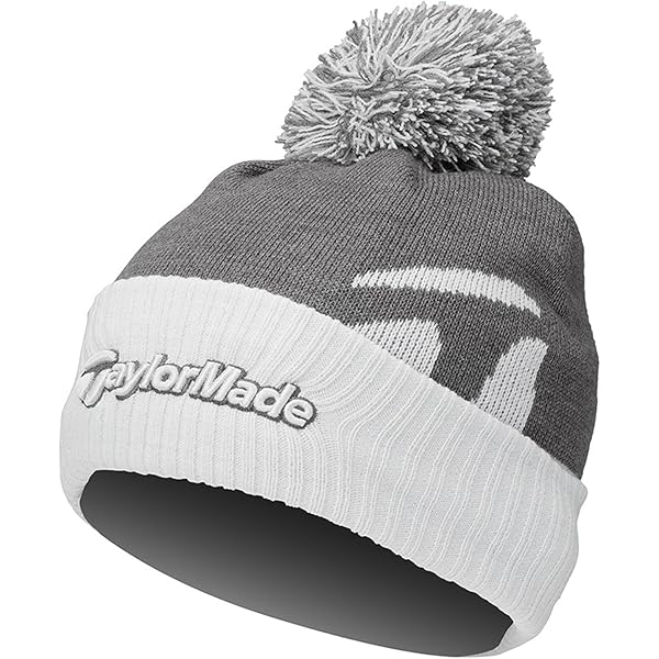 Bonnet à Pompon Canoe Brook Country Club – Gris, Uni, Taille Unique, Neuf Sans étiquette