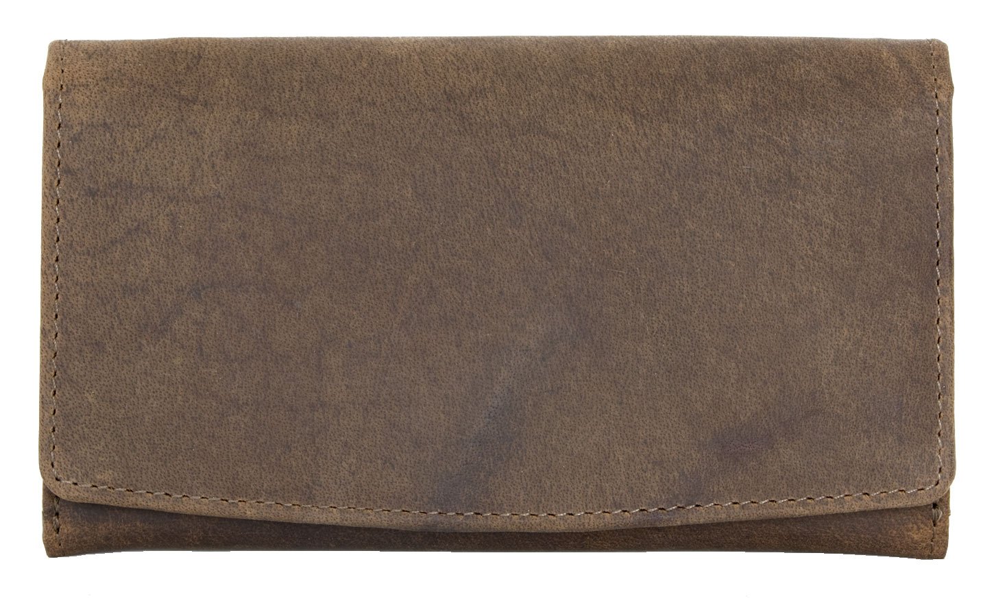 FLW Women's Brown Natural Durable Genuine Leather Wallet