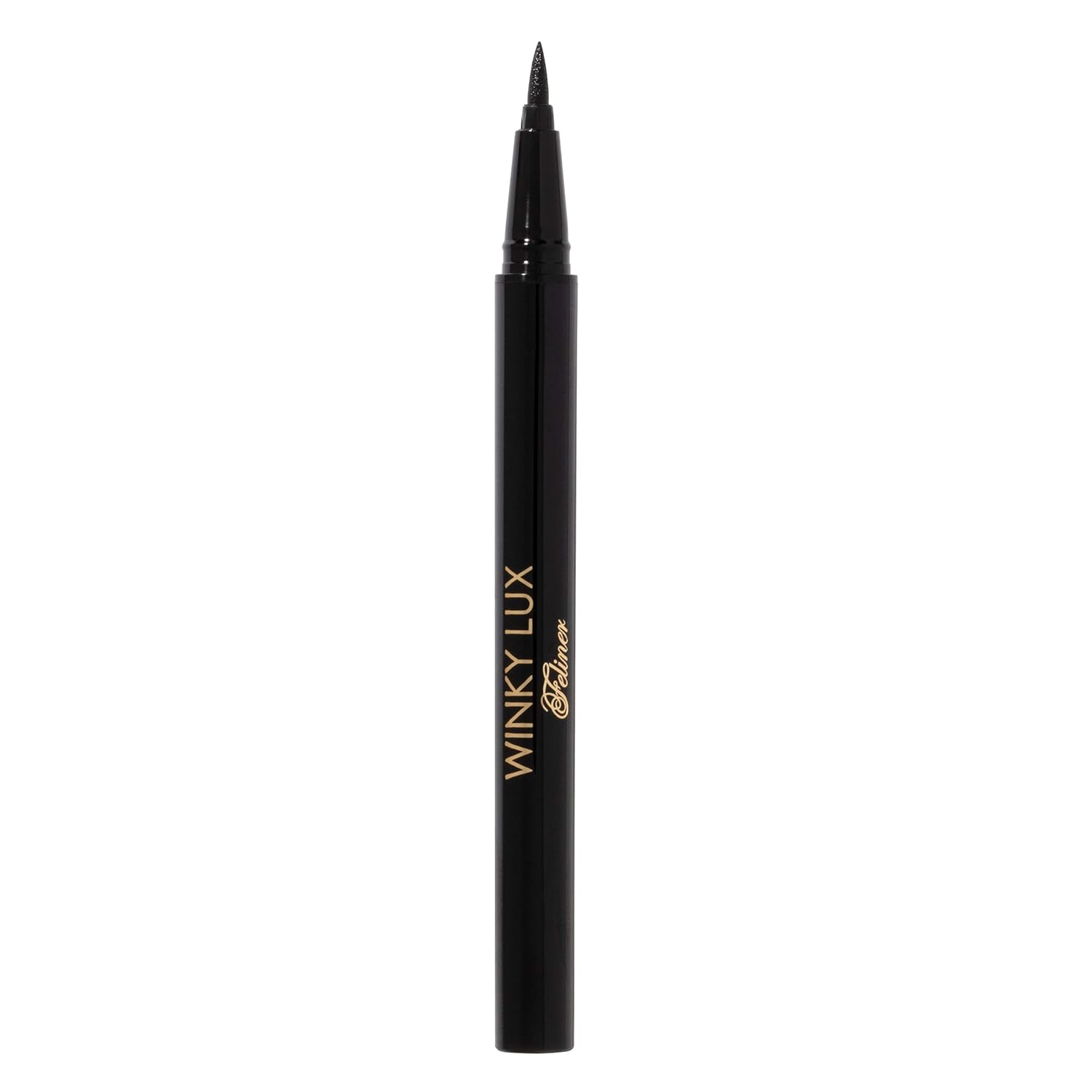 Winky Lux Feliner Liquid Eyeliner, Black Liquid Liner With Waterproof Formula that Stays in Place All-Day, New York Designed Cosmetics with Felt Tip Brush For Smudge-Proof Wings, 0.16 Oz, Black Cat