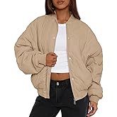 PRETTYGARDEN Women's Quilted Bomber Jacket Fall Fashion 2026 Lightweight Cropped Zip up Outerwear Winter Puffer Coats Pockets