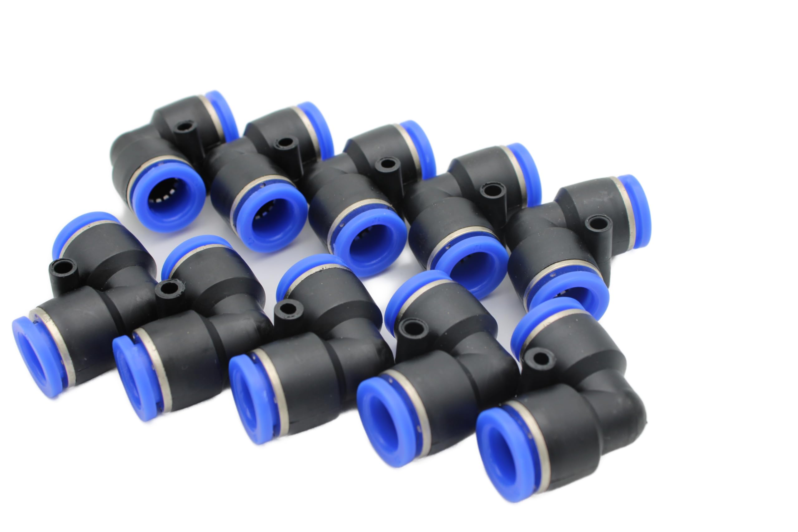 12 mm IQS Pneumatic Angle Connector 90° Pack of 10 - Hose Connector Compressed Air Connector