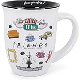 Silver Buffalo Friends Central Perk Logo Wide Rim Ceramic Mug, 16 Ounces