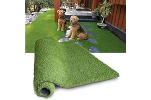 GRICLNER Artificial Grass Rug Outdoor Indoor Fake Grass Carpet Green Synthetic Grass Pet Turf Realistic Faux Grass Rug 4FT x 10FT (40 Square Feet) 1.77" for Garden Lawn Landscape Balcony Home Decor Patio