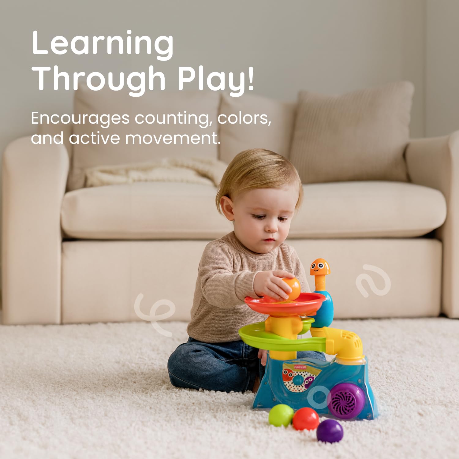 Botabee Set of 5 Multi-Colored Replacement Balls for Ball Popper Toys in Assorted Colors - Vibrant and Durable Plastic