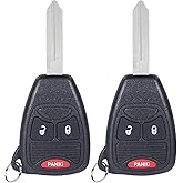 SaverRemotes Key Fob Compatible for Dodge Ram 1500 2500 3500 2006 2007 2008 2009 Caliber Nitro Avenger Jeep Wrangler Patriot Compass Chrysler PT Cruiser Keyless Entry Remote OHT692427AA ﻿