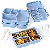 Bento Box for Adults and Snack Containers Set of 4