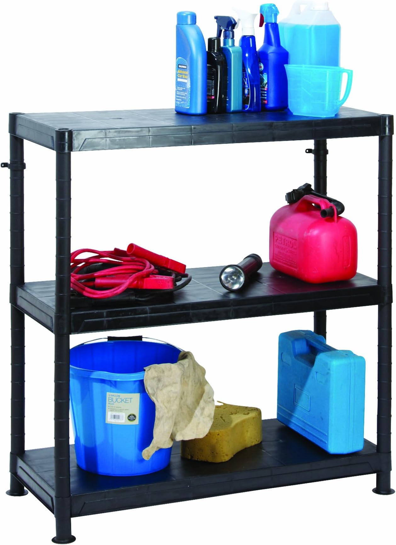 Garland 3 Tier 90cm Wide Heavy Duty Plastic Shelving (90 x 40 x 97cm)