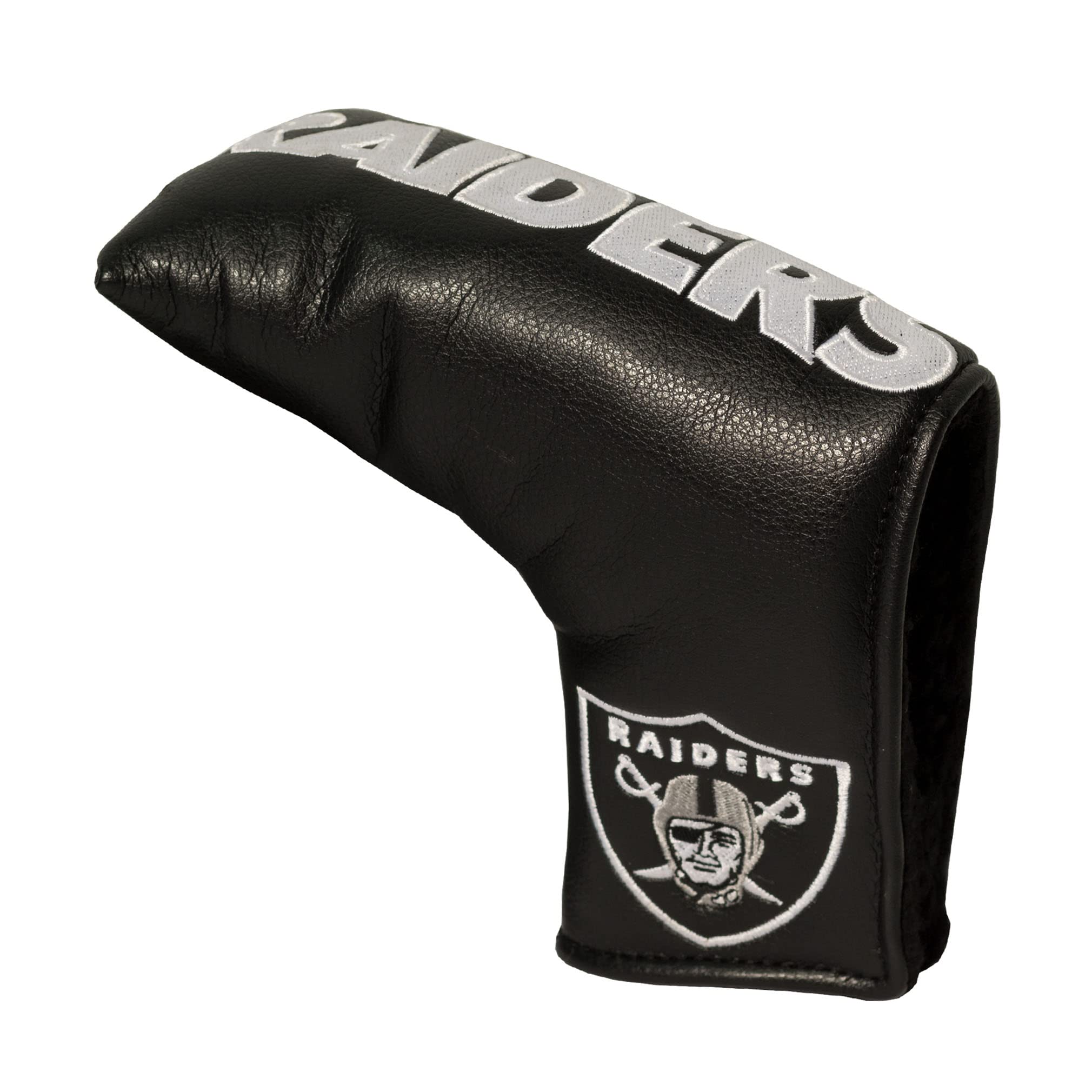 Team Golf NFL Las Vegas Raiders Vintage Blade Putter Cover Golf Club Vintage Blade Putter Headcover, Form Fitting Design, Fits Scotty Cameron, Taylormade, Odyssey, Titleist, Ping, Callaway