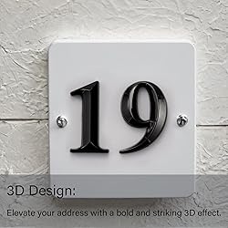 3D Self-Adhesive House Numbers for Outside, Door