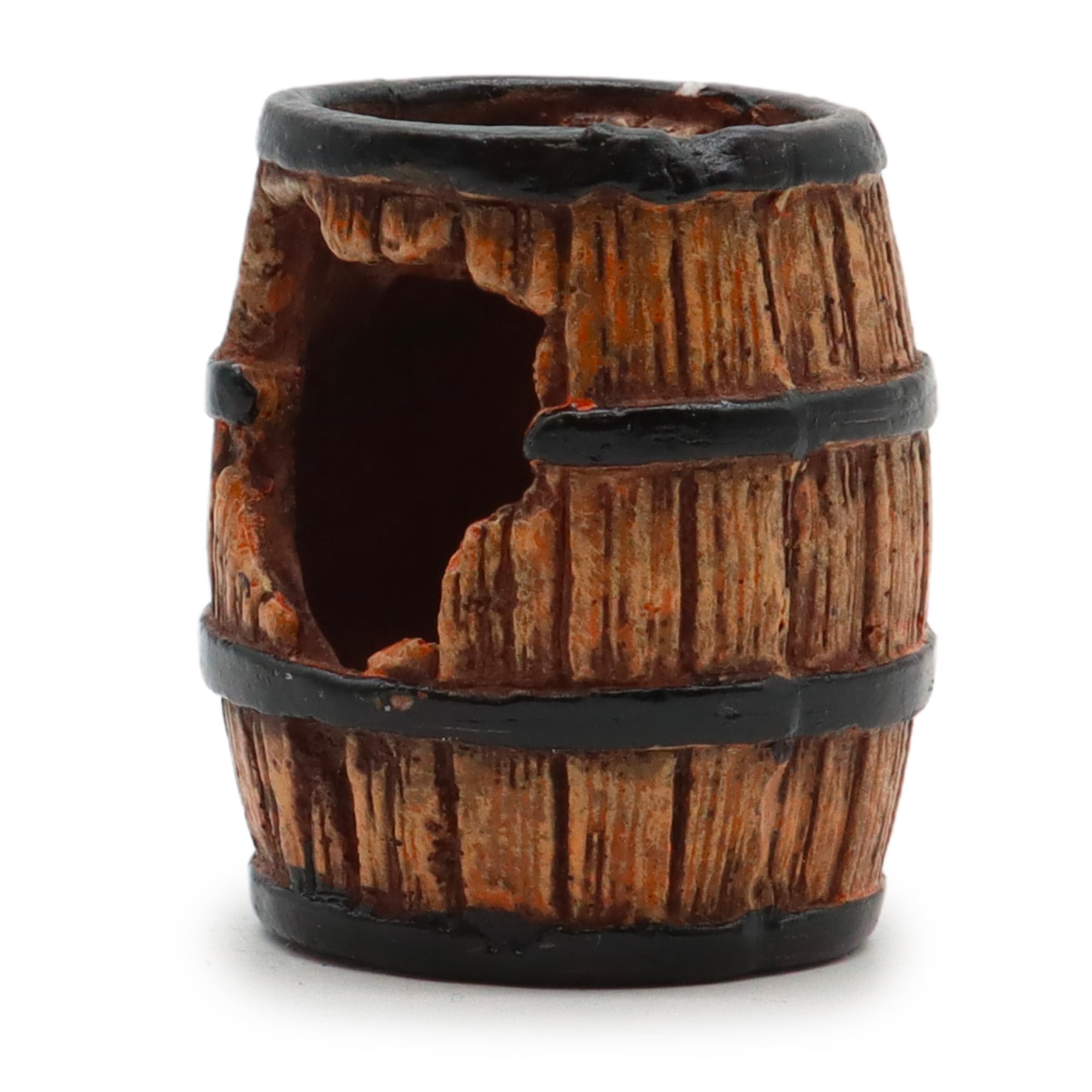 wave Wood Barrel With Hole, Medium