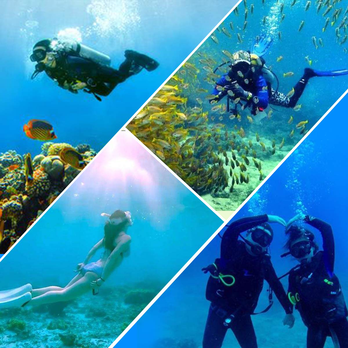 Charlemain Set Snorkeling, Anti-Fog Maschera Snorkeling con Panoramica a 180 Gradi e Boccaglio Snorkel, Kit Snorkeling Professionale per Adulti