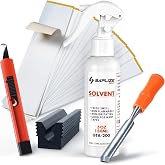 SAPLIZE Golf Grip Repair Kit &ndash; Includes 5oz Golf Grip Solvent, 15 Golf Grip Tape,Retractable Hook Blade and Rubber Vise Clamp for Regripping Golf Club Grips