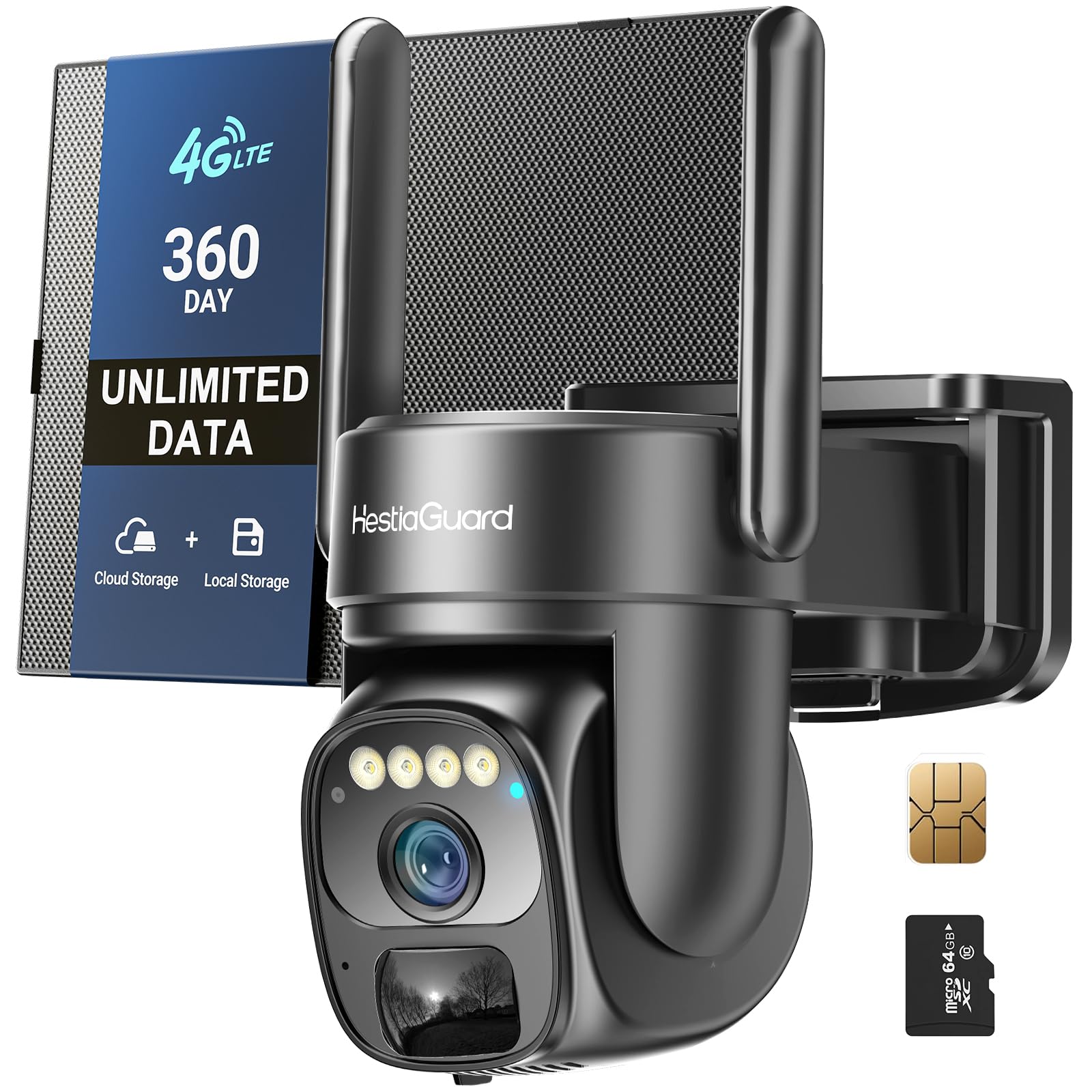 Photo 1 of 4G LTE Cellular Camera with 360-Day Mobile Data for Jobsite/barn/Remote Areas, No WiFi Security Camera Wireless Outdoor, Human Tracking, Motion Detection, 360° Pan-Tilt, Cloud&Local Storage