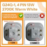 Akynite 13W G24q-1 CFL 4 Pin 2700K 850lm 2U Shape AC220-240V 2pcs view 3