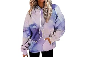 GENERIC ADHOWBEW Oversized Sweatshirt for Women Fashion Y2k Graphic Drawstring Hoodies Sweaters