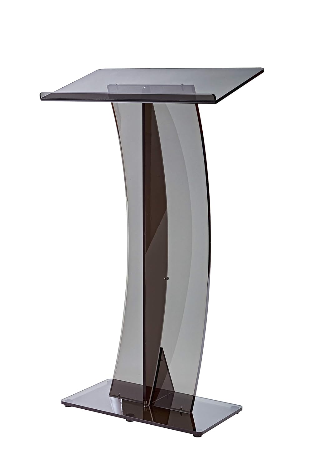 Adiroffice Acrylic Stand Up Floor Standing Podium See Through