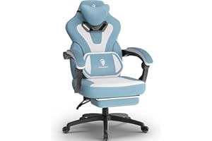 Dowinx Gaming Chair with Footrest, Gaming Chair for Heavy People, Gamer Chair for Adult with Massage, Computer Gaming Chair w