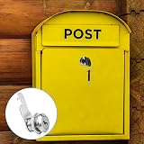 Tomoyuki 2 Pcs Cabinet Locks 16mm Letterbox Locks with 6 Plates Keys view 6