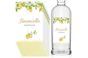 Sinload 50 Pcs Limoncello Labels for Homemade Extracting Lemon Liqueur 3" x 2" Square Sticker